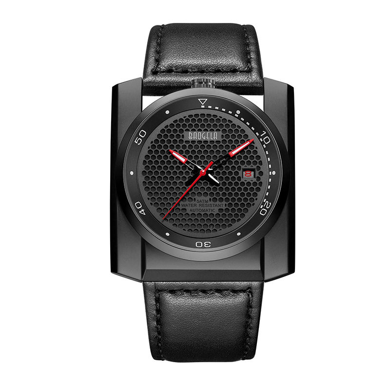 Baogela New Sports Watch Men's Trend Big Dial Square Men \\ 'S Watch Luminous Waterproof Automatic Mechanical Watch 6775