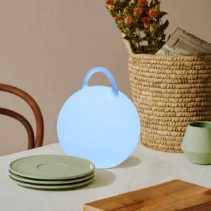 LED цветна атмосферна легла шварна лампа с дръжка за управление на сензорно безжично зареждане кръгла модерна лампа с високоговор...