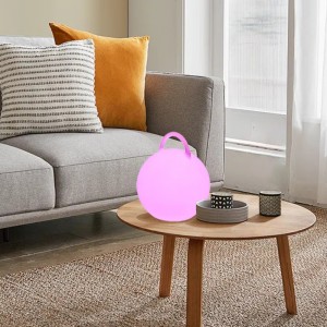 LED цветна атмосферна легла шварна лампа с дръжка за управление на сензорно безжично зареждане кръгла модерна лампа с високоговор...