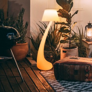 132 см висок цвят смяна на LED Ърлна подова лампа с димото дистанционно управление