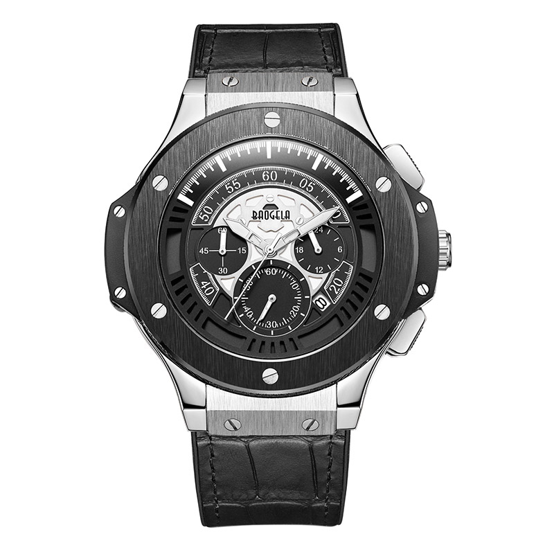 Baogela Hommes Montres Hommes Horloge de Luxe Marque Quartz Sport Montre Rose Chronographe Montre-Breclet Pour Hommes1910