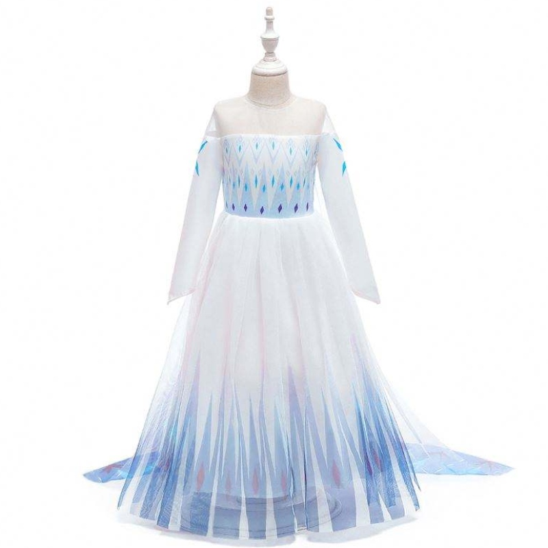 Baige New Design Girls Anna White Dress Косплей парти рокля принцеса Елза филм Детски дрехи