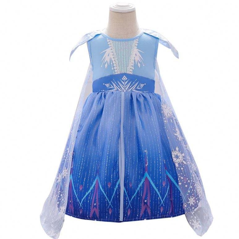 Baige Girls Summer Dress Newbory Baby Elsa 2 Blue Girl Party рокля BX1730
