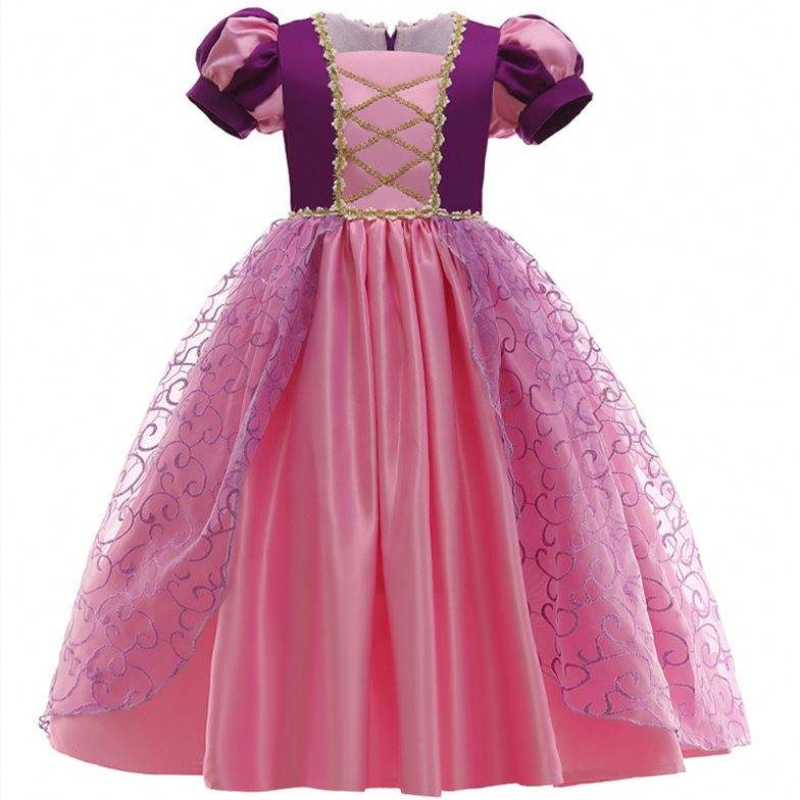 Kid Girls Princess Rapunzel Обличайте деца деца Хелоуин Костюм рожден ден рокля D0694