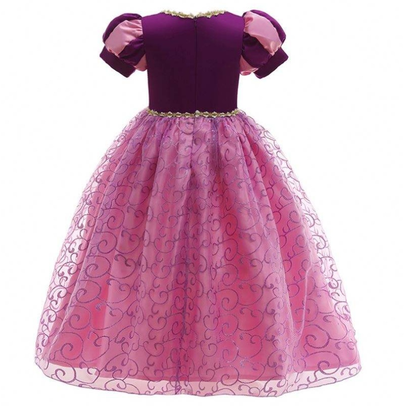 Kid Girls Princess Rapunzel Обличайте деца деца Хелоуин Костюм рожден ден рокля D0694
