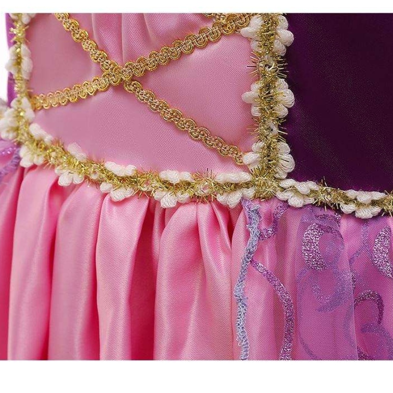Kid Girls Princess Rapunzel Обличайте деца деца Хелоуин Костюм рожден ден рокля D0694