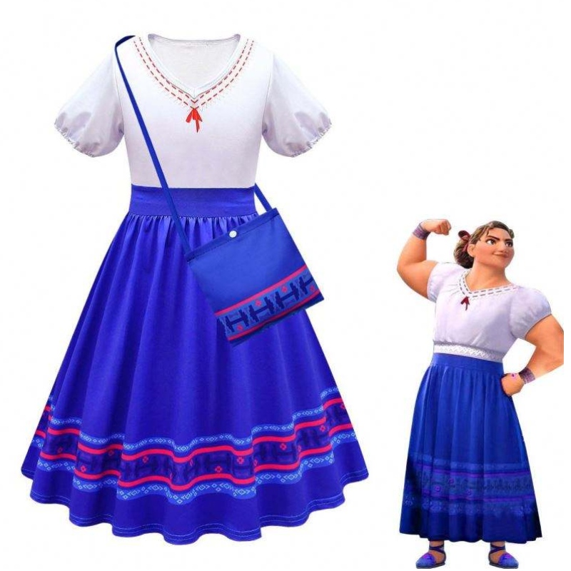 Baige Girls Encanto рокли Косплей мирабел костюми фантазия деца принцеси дрехи деца рожден ден карнавален парти рокля енканто рокля