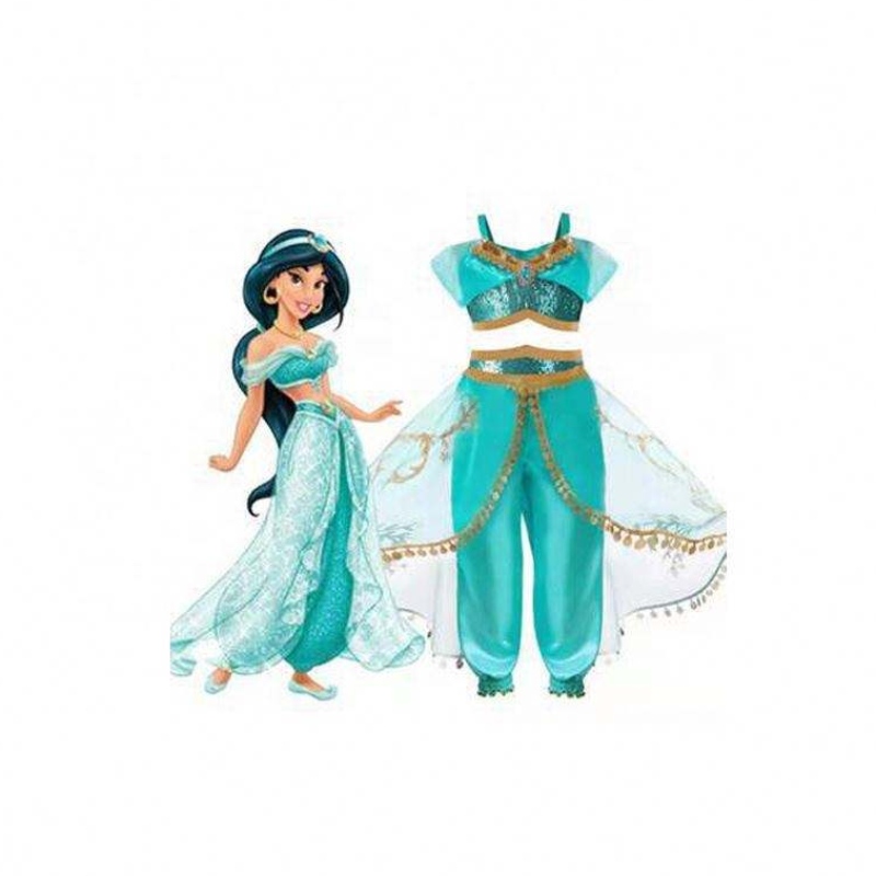 Нова продуктова телевизия&movie жасмин принцеса рокля aladdin magic lamp принцеса костюм деца рокли момиче парти