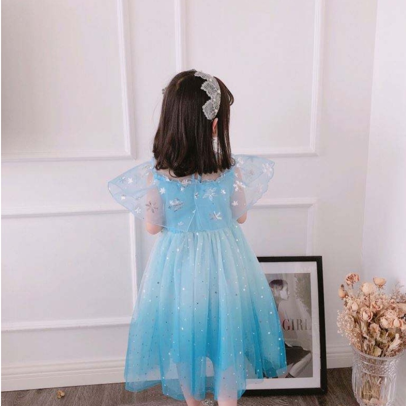 Baige Cosplay Party Ress Up Belle Princess Girls Dress Costume Princess Elsa Anna Halloween Fairy Kids Fancy Dress BX1683