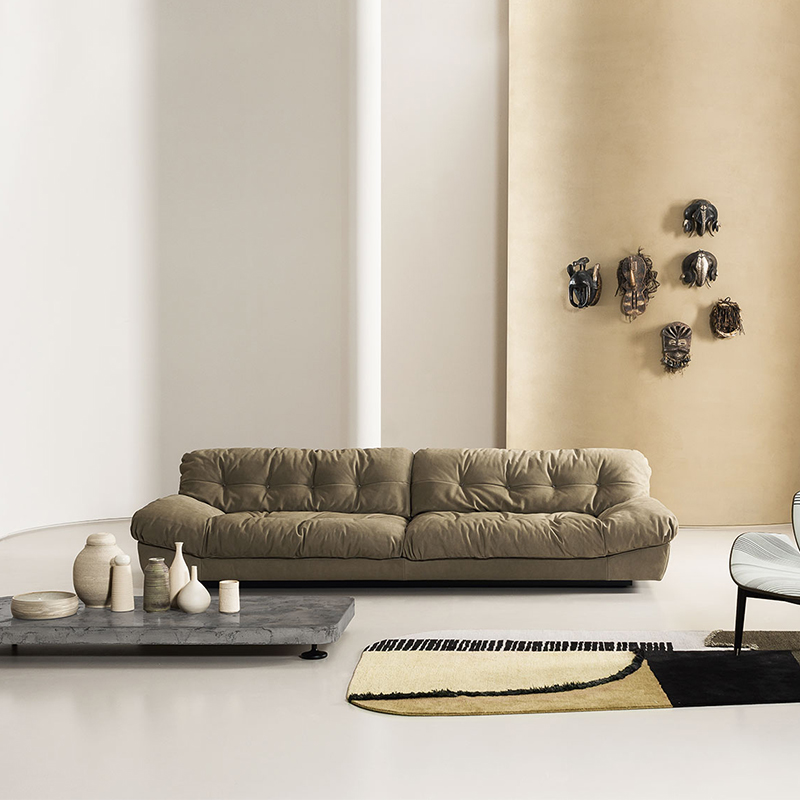 италиански дизайн спален мързелив диван кожени бактър облачен диван секционен комплект мебели хол