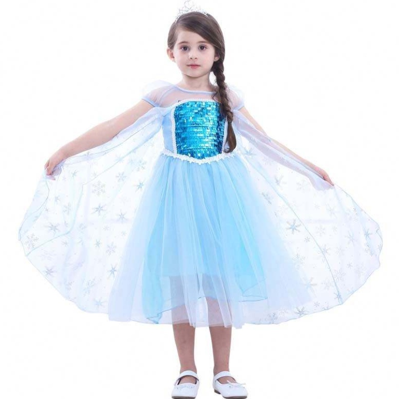 Костюми за принцеса рожден ден рокля малки момичета Elsa Beadings Princess Dress HCGD-044