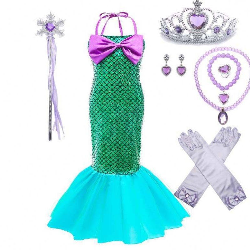 Amazon Hot Selling Fancy Party Princess Ariel Cosplay Up Kids Mermaid костюм DGHC-028