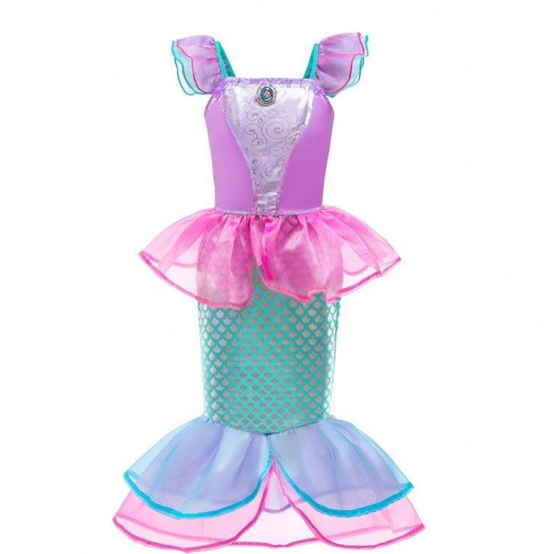 Amazon Hot Selling Fancy Party Princess Ariel Cosplay Up Kids Mermaid костюм DGHC-028