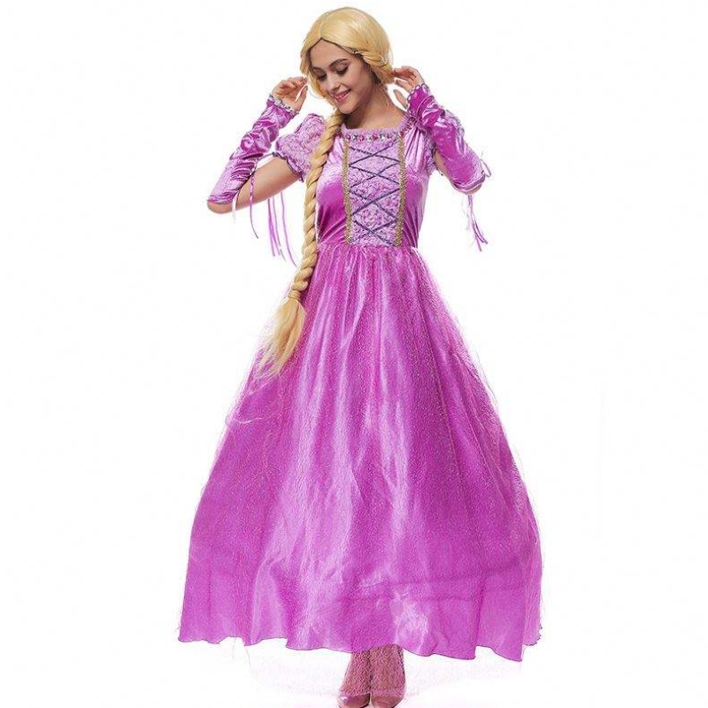 2022 Хелоуин Косплей костюм жени Rapunzel Възрастен принцеса София Костюм HCRS-013