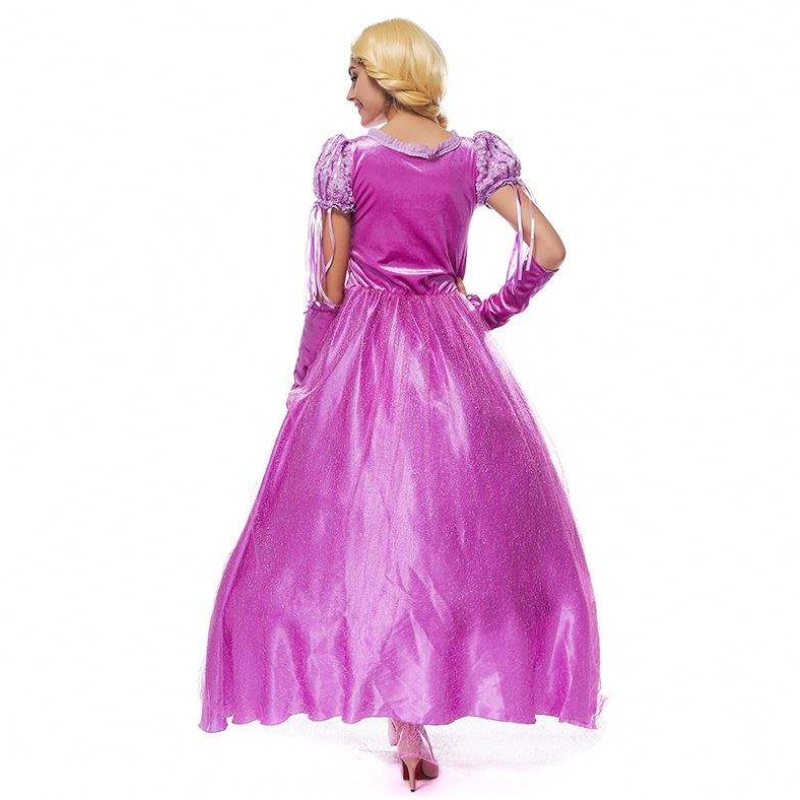 2022 Хелоуин Косплей костюм жени Rapunzel Възрастен принцеса София Костюм HCRS-013