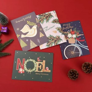 Поздравителни картички отпечатана крафт хартия за рожден ден персонализирано лого отпечатано 150g/200g/250g/300g хартия отпечатан подар...