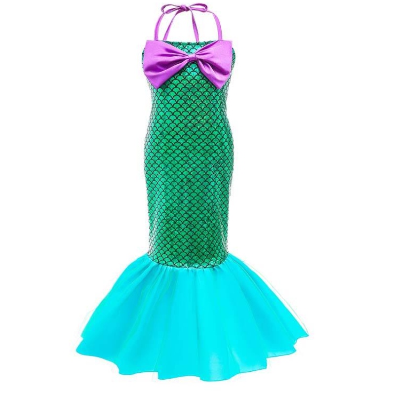 Деца бебе момиче косплей костюми Ariel Princess Little Mermaid рокля за деца момиченце HCMM-009