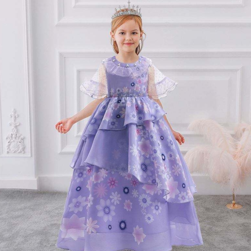 Baige Encanto Mirabel Cosplay Costume TV&Movie Kids Fancy Carnival Великденска принцеса рокля MFMW002