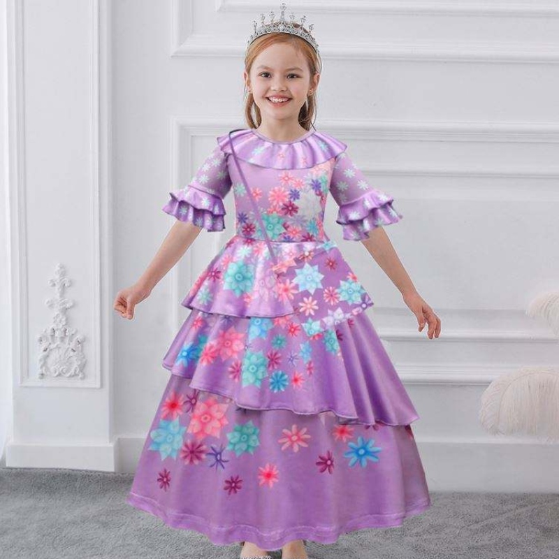 Baige Purple Isabella Mirabel Encanto Косплей костюм рокля момичета принцеса рокля mfmw001