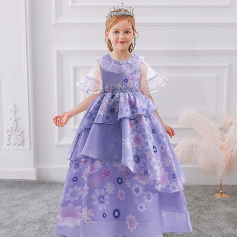 Baige Purple Isabella Mirabel Encanto Косплей костюм рокля момичета принцеса рокля mfmw001