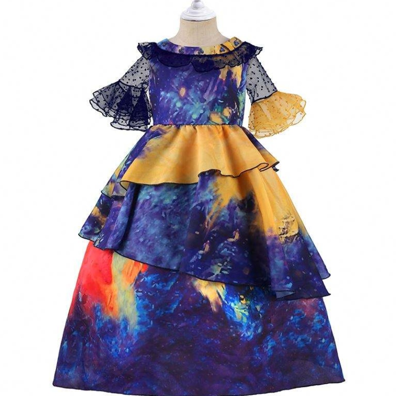 MQAT 2022 Принцеса Encanto Mirabel Isabella Colorful Costume Party Party Рожден ден Косплей фантазия рокля