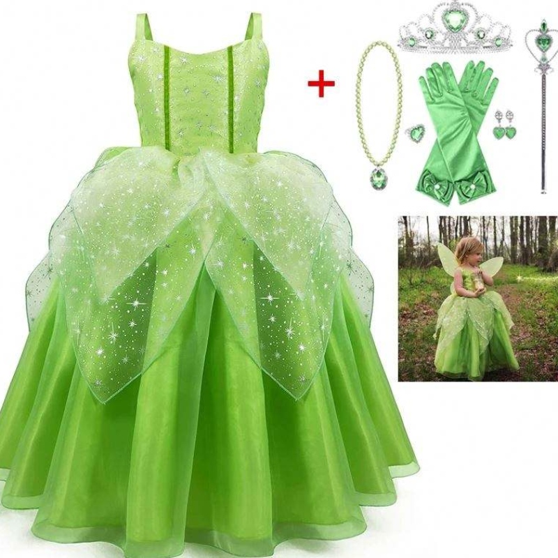 Baige Flower Girl Spot Cosplay Performance Carton Costume Tinker Bell Fairy Tinkerbell Princess Dress с крило