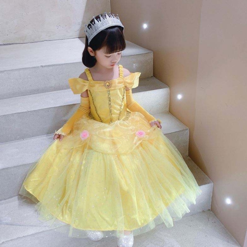 Красавицата и звярът Belle Princess Dress Kids Girl Party Косплей костюм