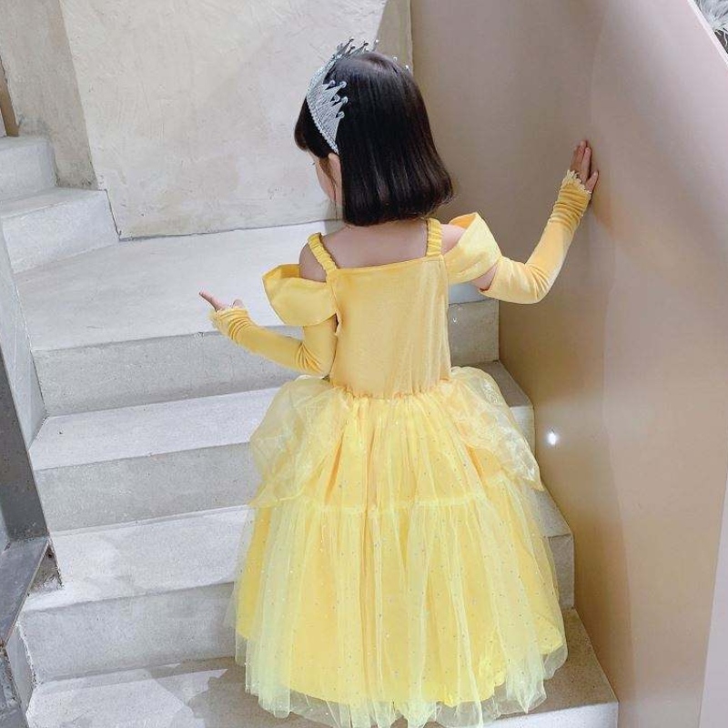 Красавицата и звярът Belle Princess Dress Kids Girl Party Косплей костюм