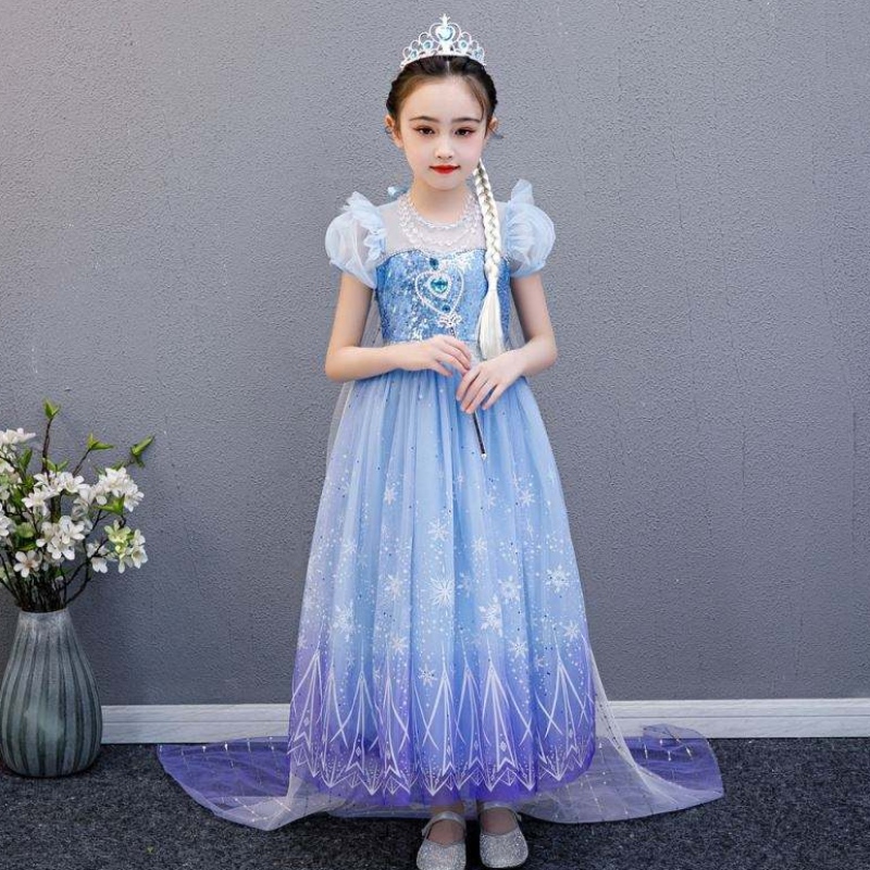 Baige висококачествена Elsa 2 Princess Kids Party Cartoon Косплей костюм бебешка рокля