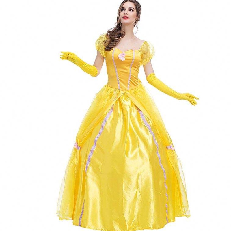 Косплей Belle Belle Princess Dress Lady Ressions for Beauty and the Beast Women Party Clothing Costumes
