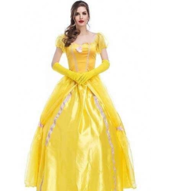 Косплей Belle Belle Princess Dress Lady Ressions for Beauty and the Beast Women Party Clothing Costumes