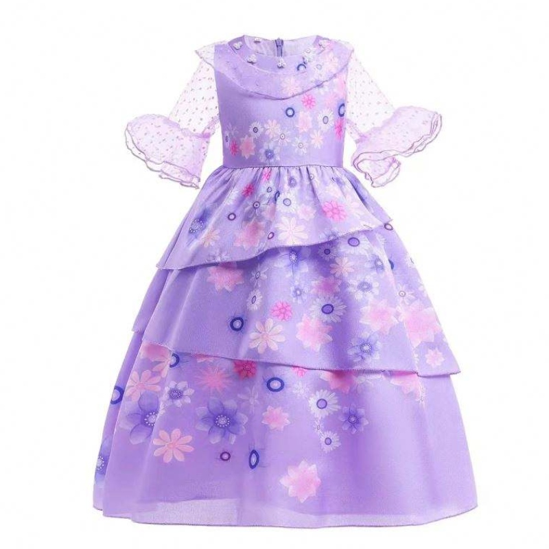 Аниме енканто косплей Isabella Purple Dress Girls Princess Costume Деца фантазия рокля