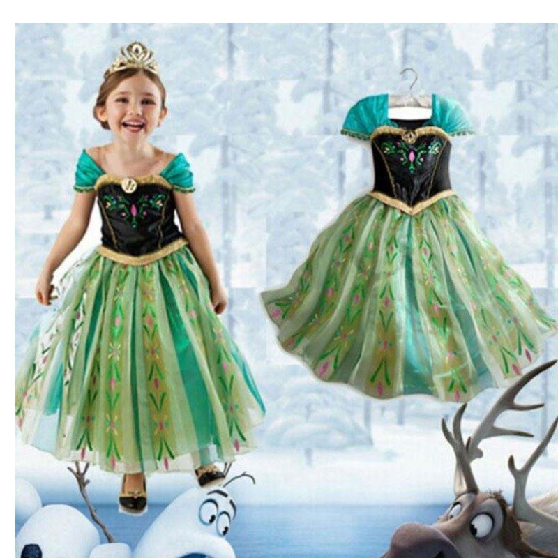 Elsa Wholesale Little Girl Party Носете косплей дрехи Disny Princess Dress BXLSXB