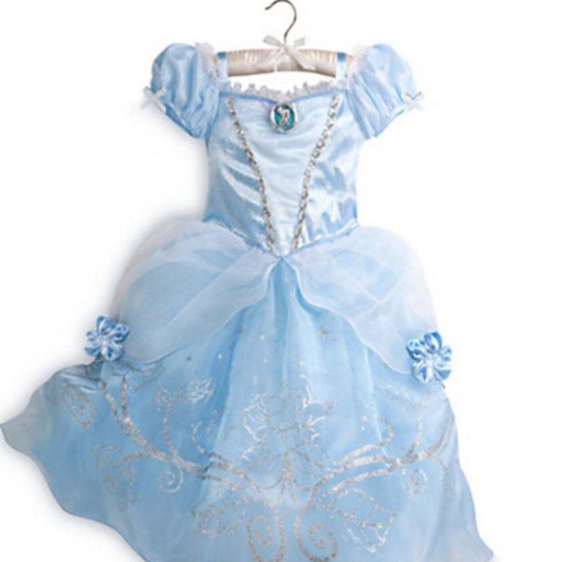 Kid Princess Dress Girl Summer Fancy Party дрехи Деца Rapunzel Спяща красавица Коледна карнавална костюма