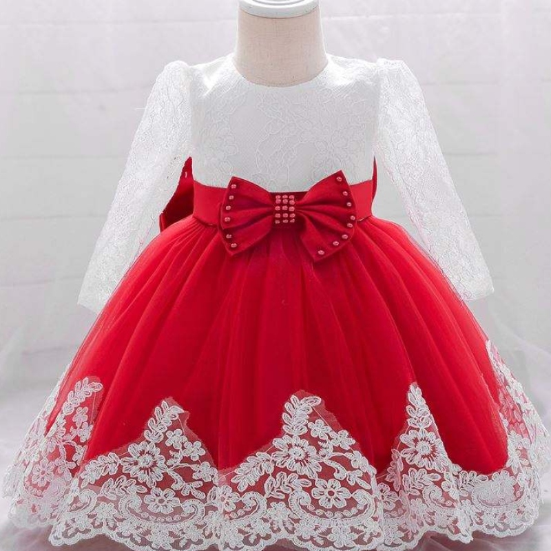 Baige Little Girl Clothing Новородено бебе сватбено парти рокля за шаферка за момиченце L1940XZ