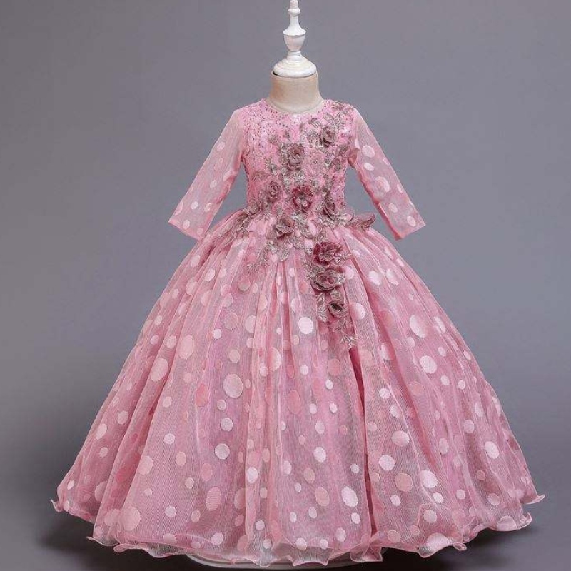 Baige New Fashion Kids Clothes Baby Ress Girls рокля рокля Пайети дантелени рокля за бебета момичета x209