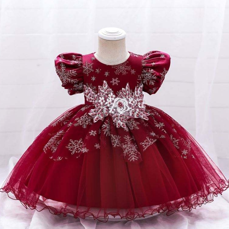 Baige Baby Girl Frocks Design Short Loweve Performance Dance Ressing Деца \\ на партито рокля L2028XZ