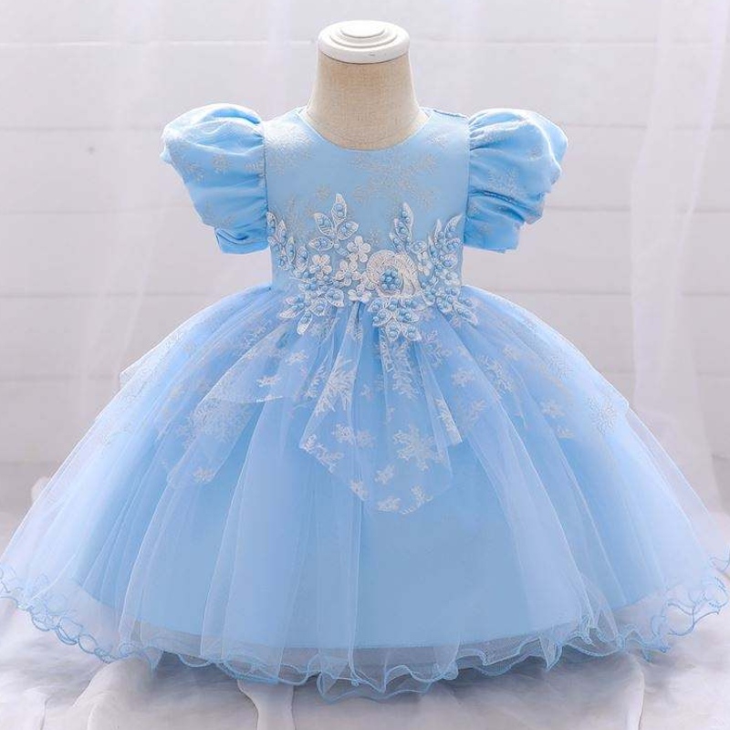 Baige Baby Girl Frocks Design Short Loweve Performance Dance Ressing Деца \\ на партито рокля L2028XZ