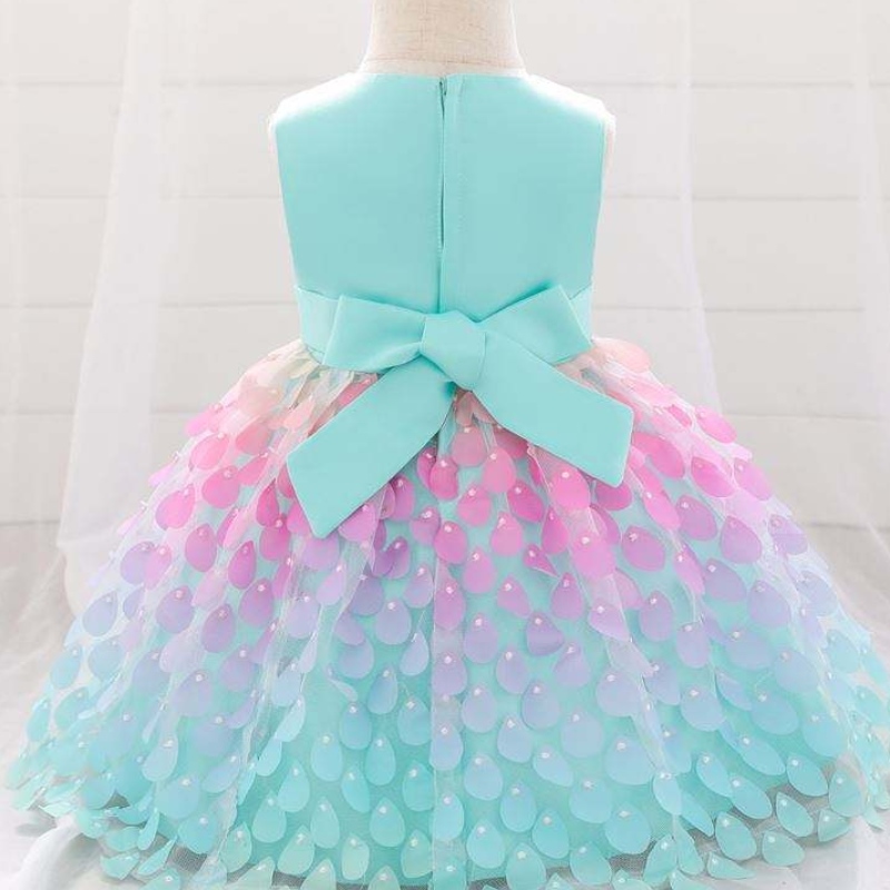 Baige Amazon Top Sale Mermaid Sequin Baby Dress Princess Girls Party Party рокли рокли едно парче момичета парти рокли