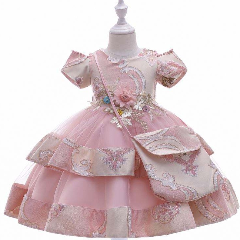 Baige Amazon Hot Sale Ново сватбено събитие Frock Ceremony Ceremony Girl Party Dress Kids 3-8Years Old Girl Fancy рокли L5212