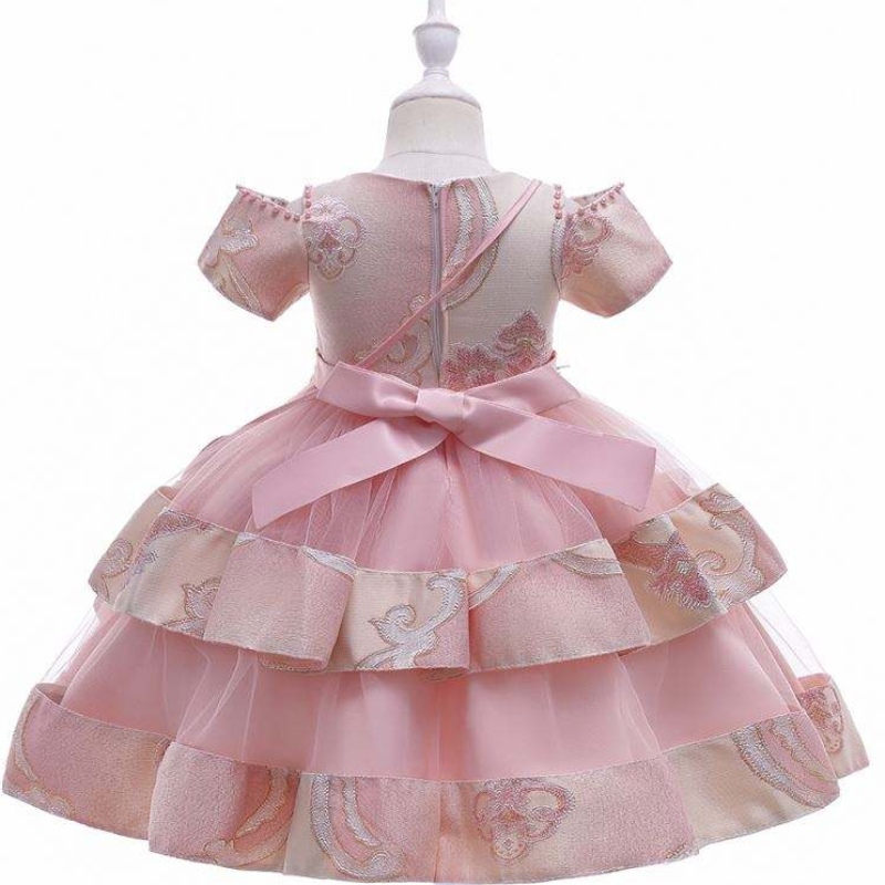 Baige Amazon Hot Sale Ново сватбено събитие Frock Ceremony Ceremony Girl Party Dress Kids 3-8Years Old Girl Fancy рокли L5212