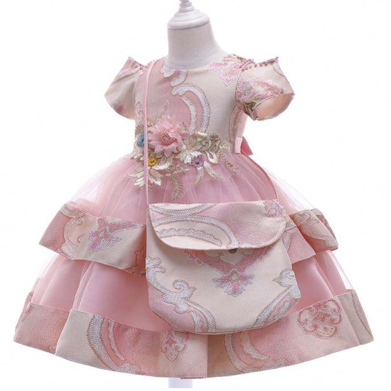 Baige Amazon Hot Sale Ново сватбено събитие Frock Ceremony Ceremony Girl Party Dress Kids 3-8Years Old Girl Fancy рокли L5212