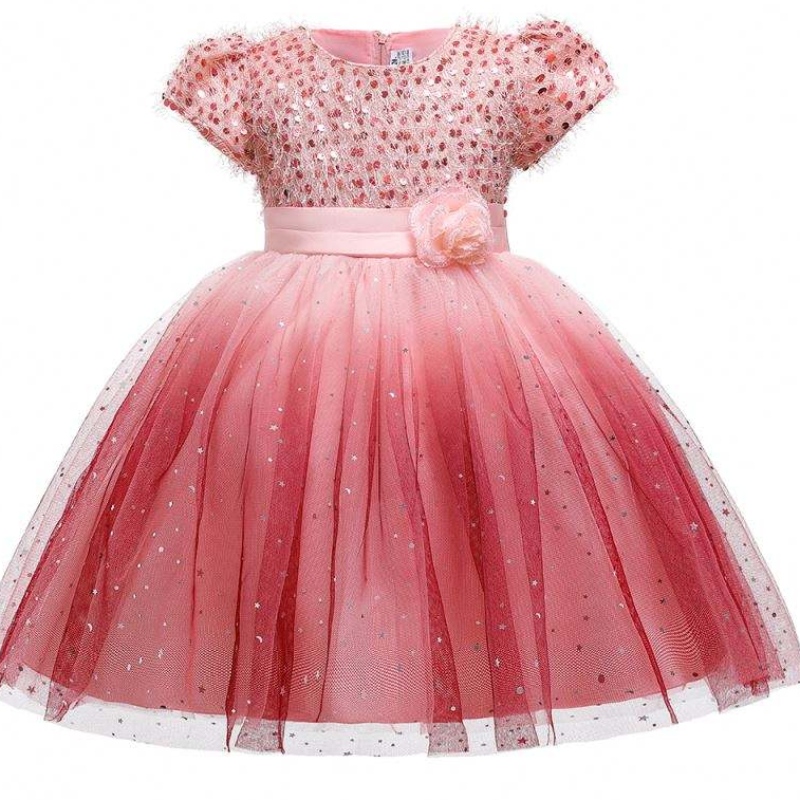 Baige New Design Girls Cake Dress Елегантна вечер официална бебешка цветна момиче рокли L5160