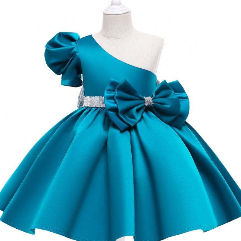 Baige Flower Sequin Girls Summer Ressions Party рожден ден рокли за търговия детски дрехи l0821