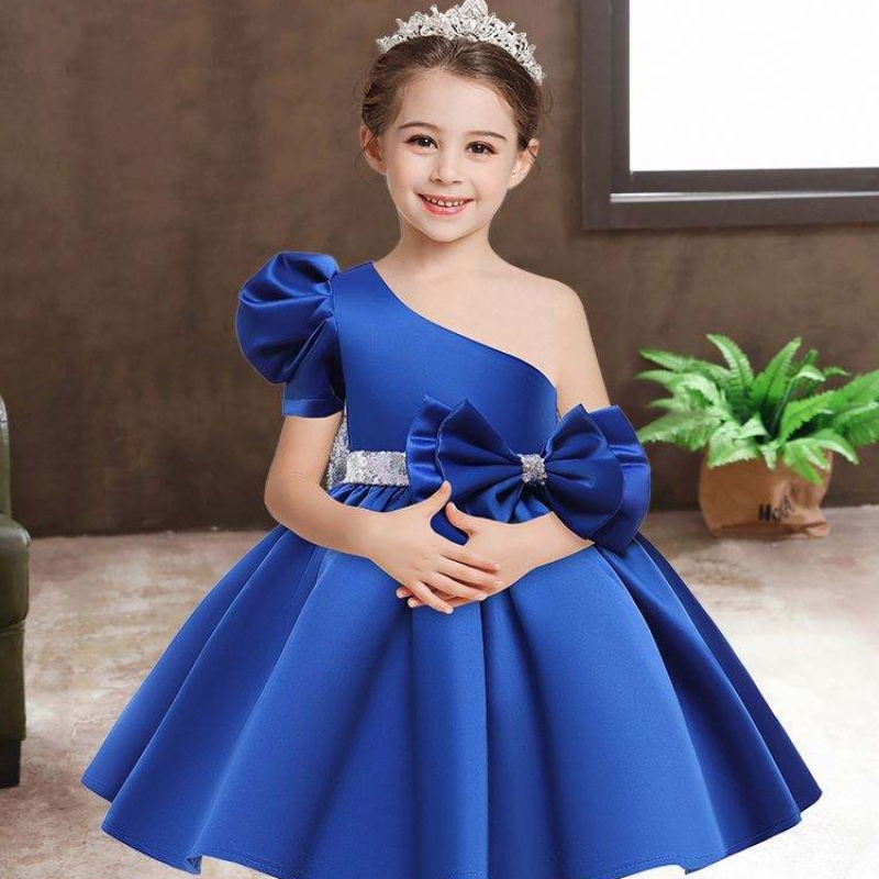 Baige Flower Sequin Girls Summer Ressions Party рожден ден рокли за търговия детски дрехи l0821