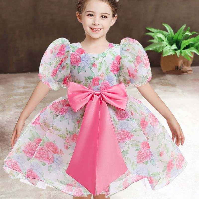 Baige New Fashion Wedding Party Princess Toddler Baby Girls Clothes Kids Baby Girl рокли
