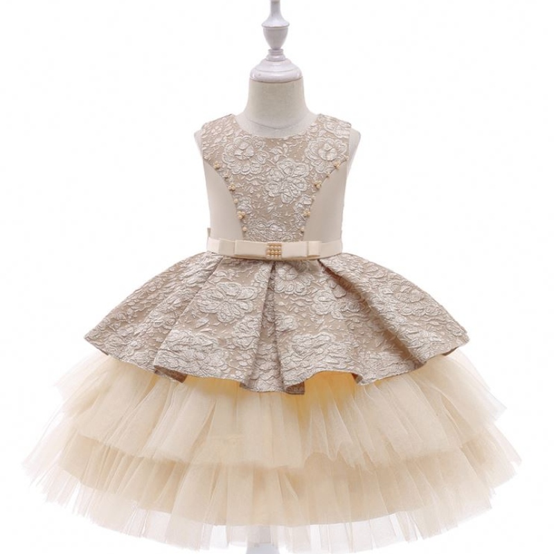 Baige Princess Flower Girl Dress Pageant Pageant Party рокля лято момиче деца дрехи рокли 3-10 години