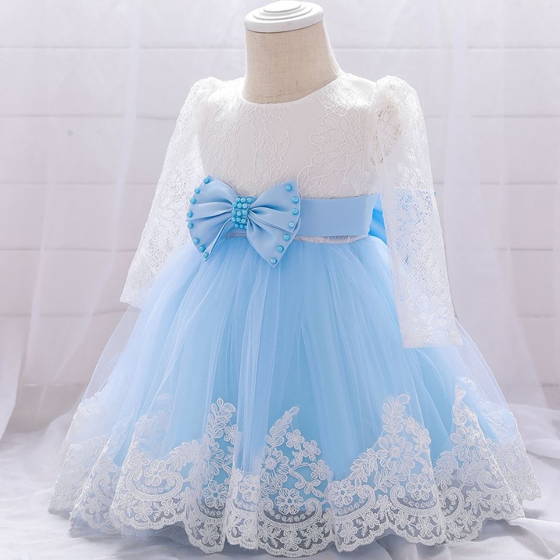 Baige Little Miss Fancy Frock Новородено бебе цвете момичета рокля рожден ден рокля за момиченце L1940XZ