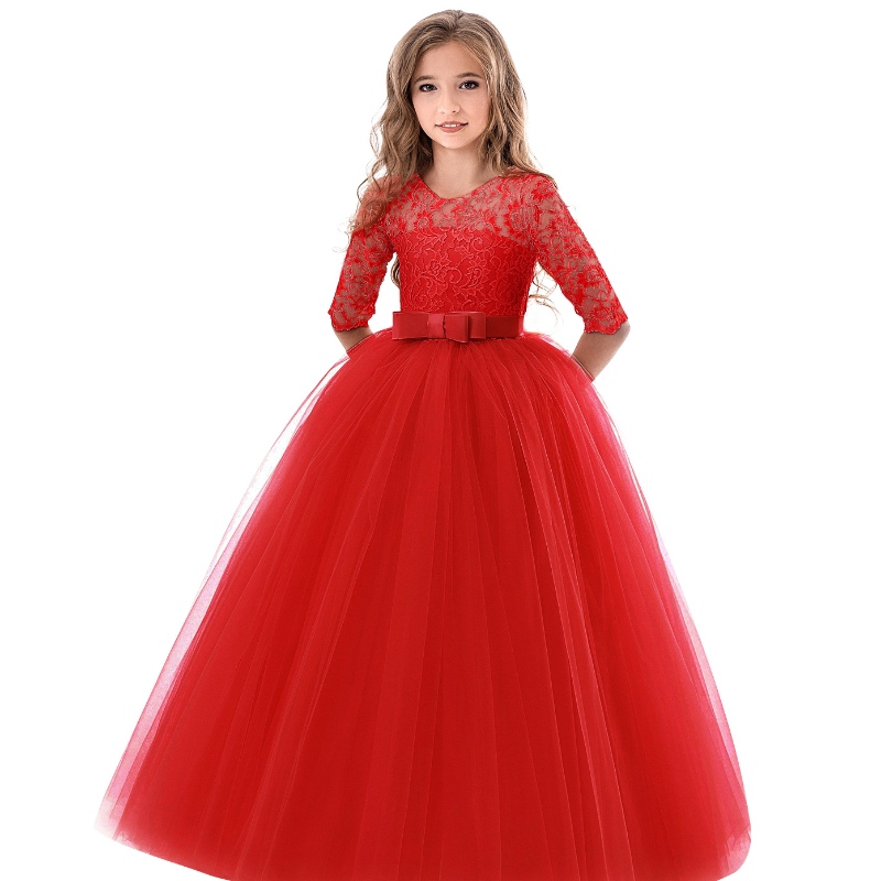 Нов продукт 2022 Puffy Lace Girl Flower Girl Dress за сватбена топка Girl Girl Party Communion Рокля