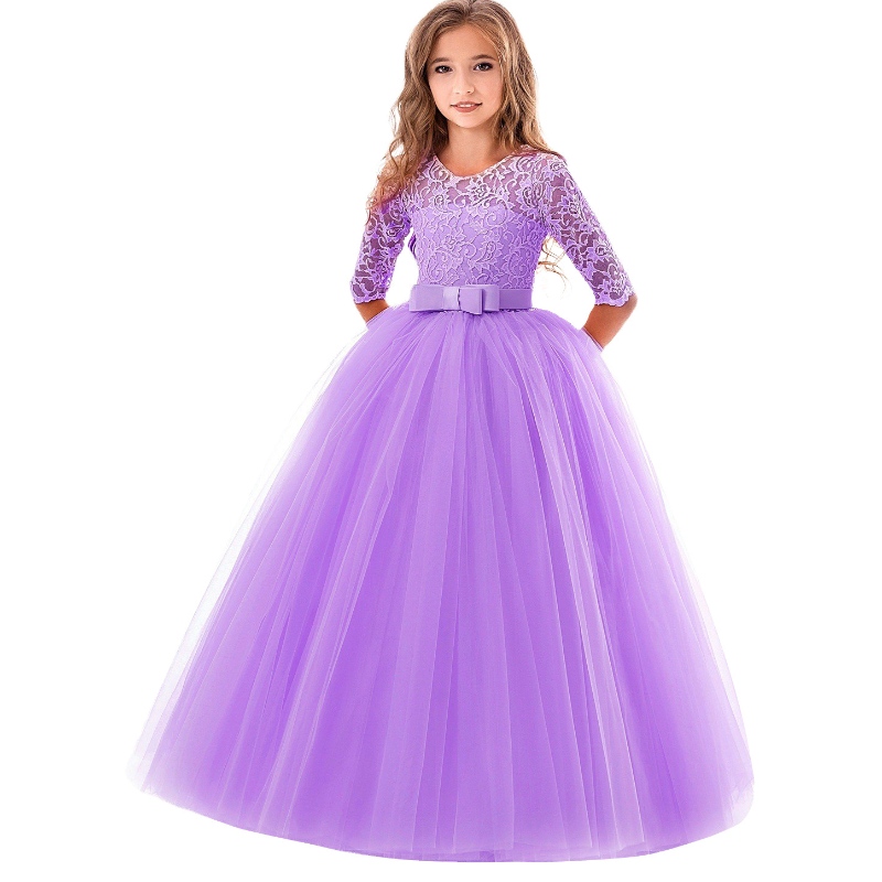 Нов продукт 2022 Puffy Lace Girl Flower Girl Dress за сватбена топка Girl Girl Party Communion Рокля